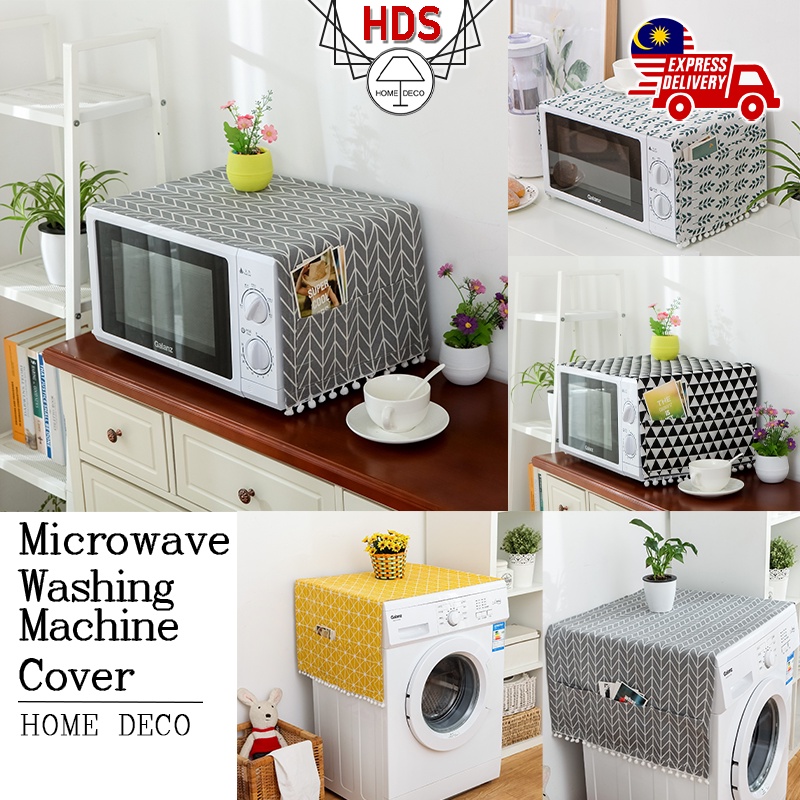 HDS Microwave Oven Washing Machine 🔥 Dust Cloth Cover Kitchen Dustproof ...