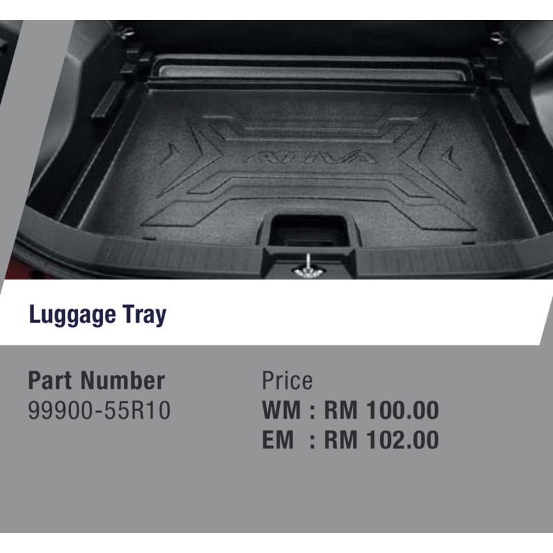 Original Perodua Gear Up boot luggage tray for axia bezza myvi alza