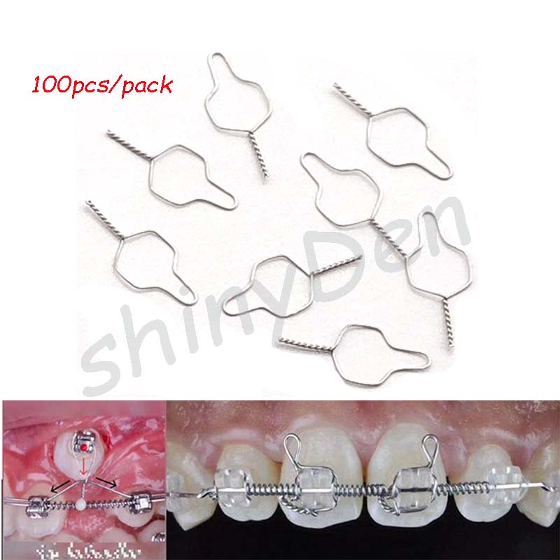 100pcs Orthodontics Preformed Ligature Wires Stainless Steel Dentistry