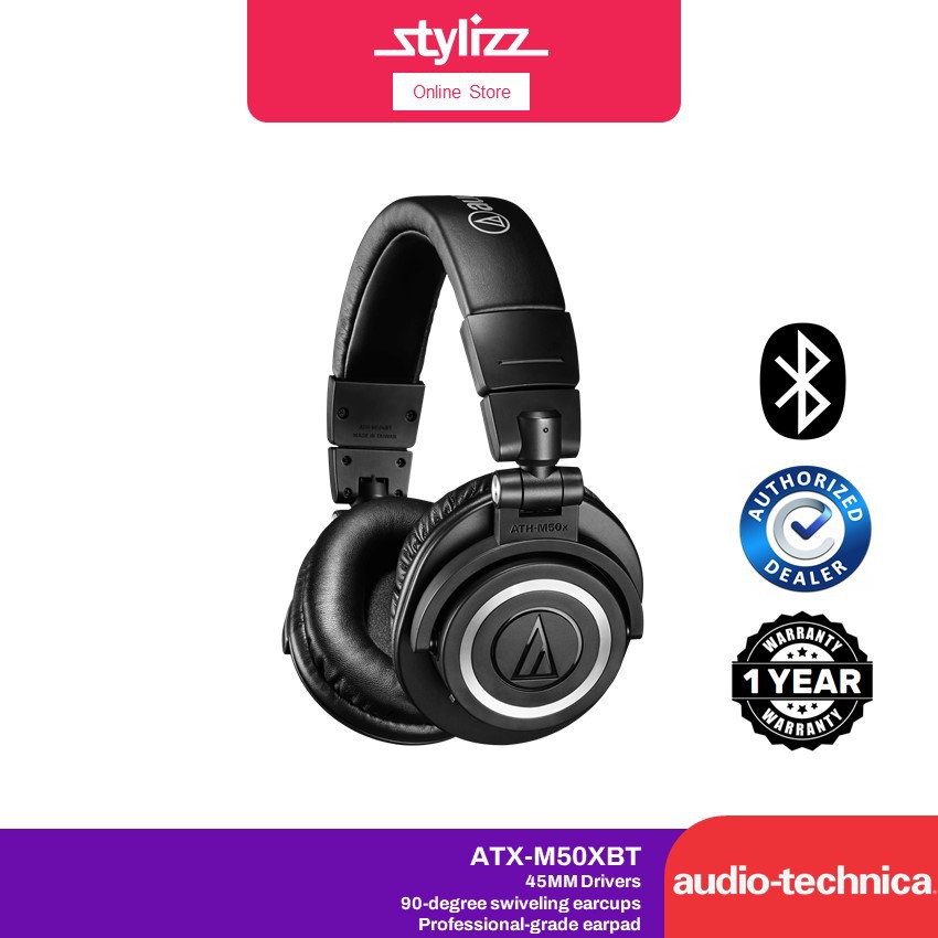 Audio-Technica ATH-M50xBT ATH-M50xBT2 Wireless Bluetooth Over-Ear ...