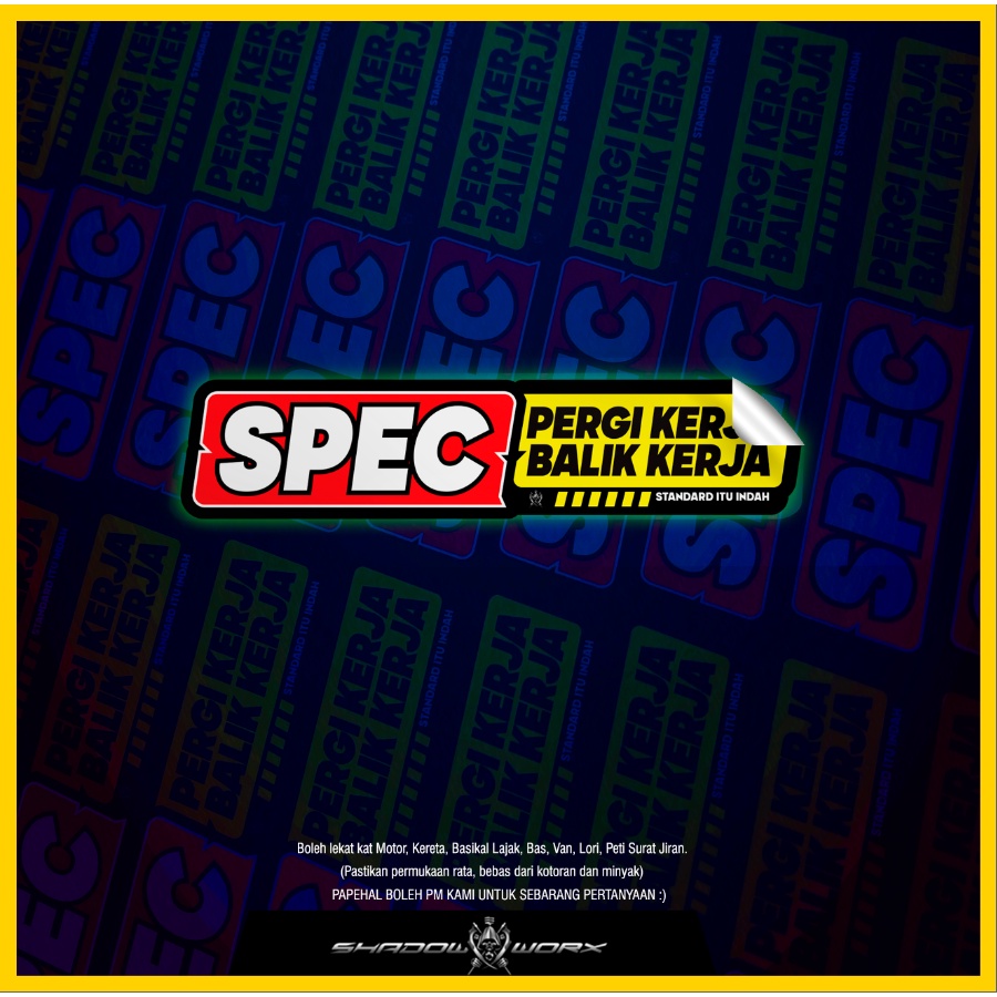 STICKER SPEC PERGI KERJA BALIK KERJA, SPEC PERGI SEKOLAH BALIK SEKOLAH ...