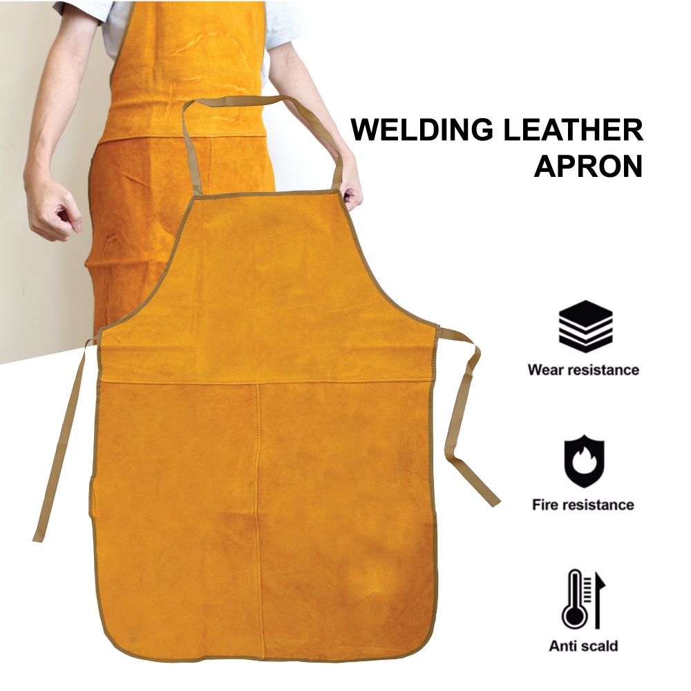Welding Leather Apron Heat Resistance Safety Woodworking Welding Cast ...