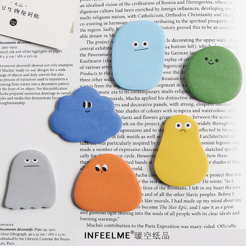 [STICKY NOTES] Colour Sticky Note Monster Pou Emoji Cloud Bean Cute ...