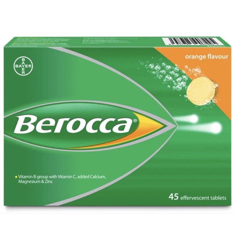 Berocca Vitamin B+C Effervescent Orange 45's | Shopee Malaysia