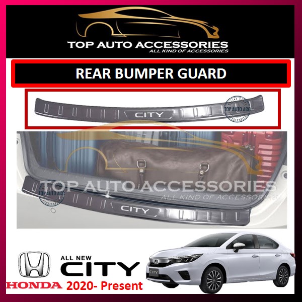 Honda City GN2 2020-2021 Titanium black rear bumper sill plate bumper ...