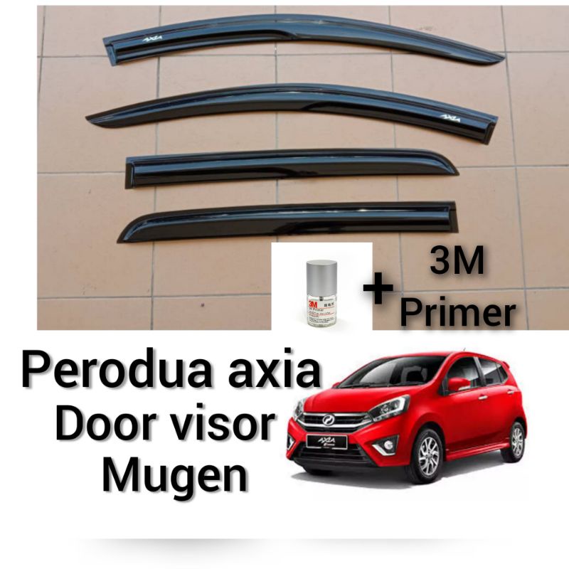 PERODUA AXIA 2014-2022 Door Visor Mugen Style Acrylic Wind Deflector ...
