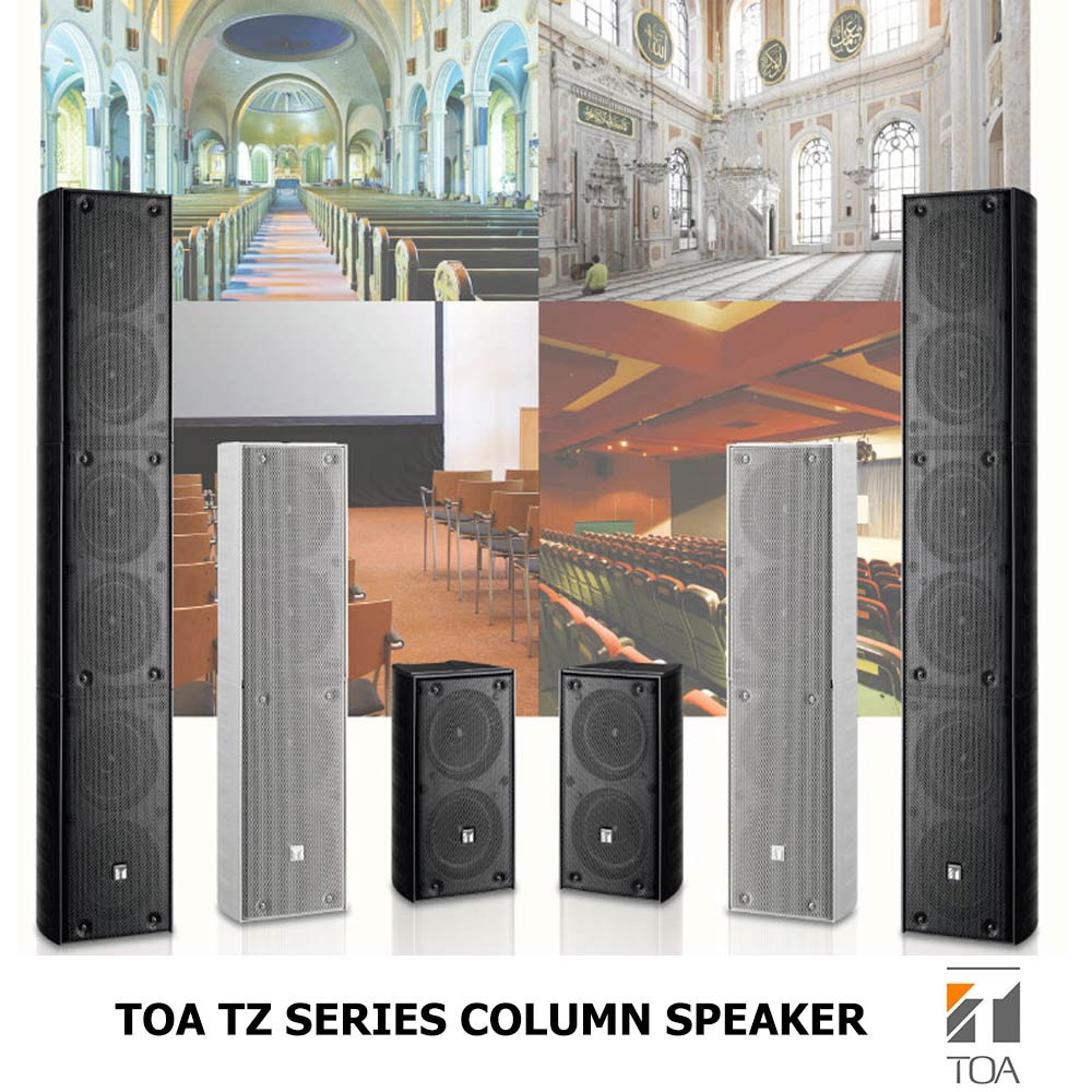 TOA TZ406B / TZ-406B 40W COLUMN SPEAKER SYSTEM - BLACK / WHITE | Shopee ...