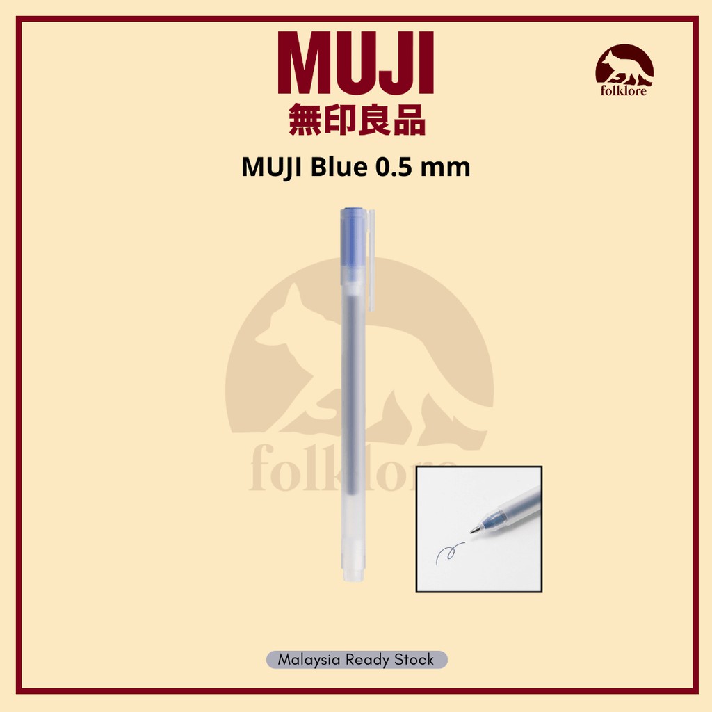 MUJI Gel Ink Ballpoint Pen Cap Type 0.5 mm 0.38 mm MUJI Gel Pen Black/Blue/Red Ink Color Pens 0
