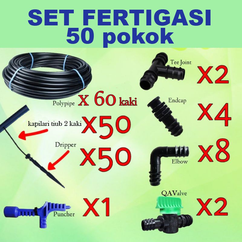 Set Fertigasi 50 Pokok | Shopee Malaysia