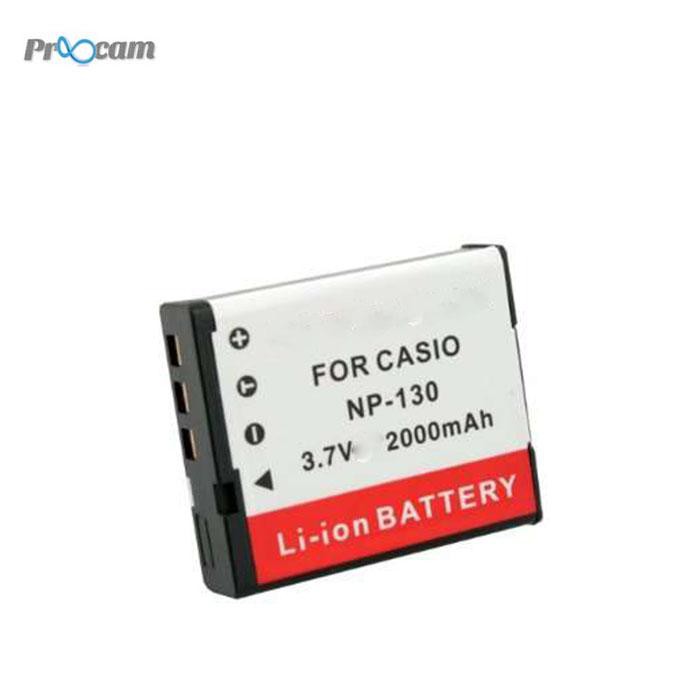 Kit 2 Batterie NP-130 + Caricabatterie USB Per Casio EX-ZR100, ZR200, ZR300, ZR400, ZR410, ZR700, ZR1000, ZR1200, ZR1500, ZR2000, ZR3500, ZR3700