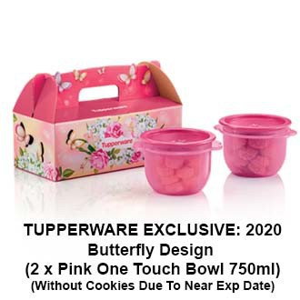 TUPPERWARE EXCLUSIVE: 2020 Butterfly Design (Without Cookies) 750ml ...