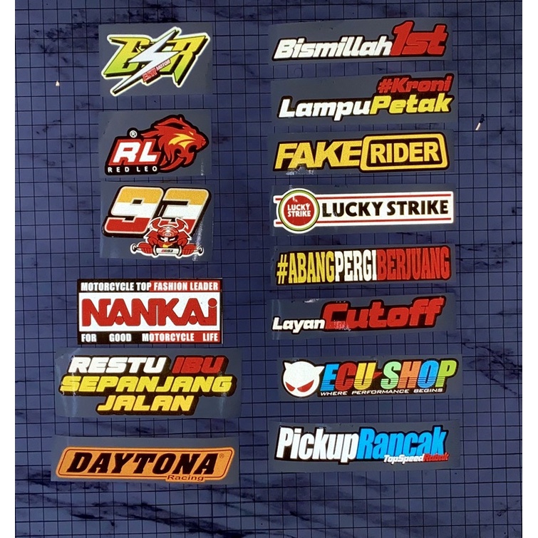 ⚡️STICKER PANTULAN CAHAYA⚡️ Daytona RACING ESR RL 93 ECU Fake rider CUT ...