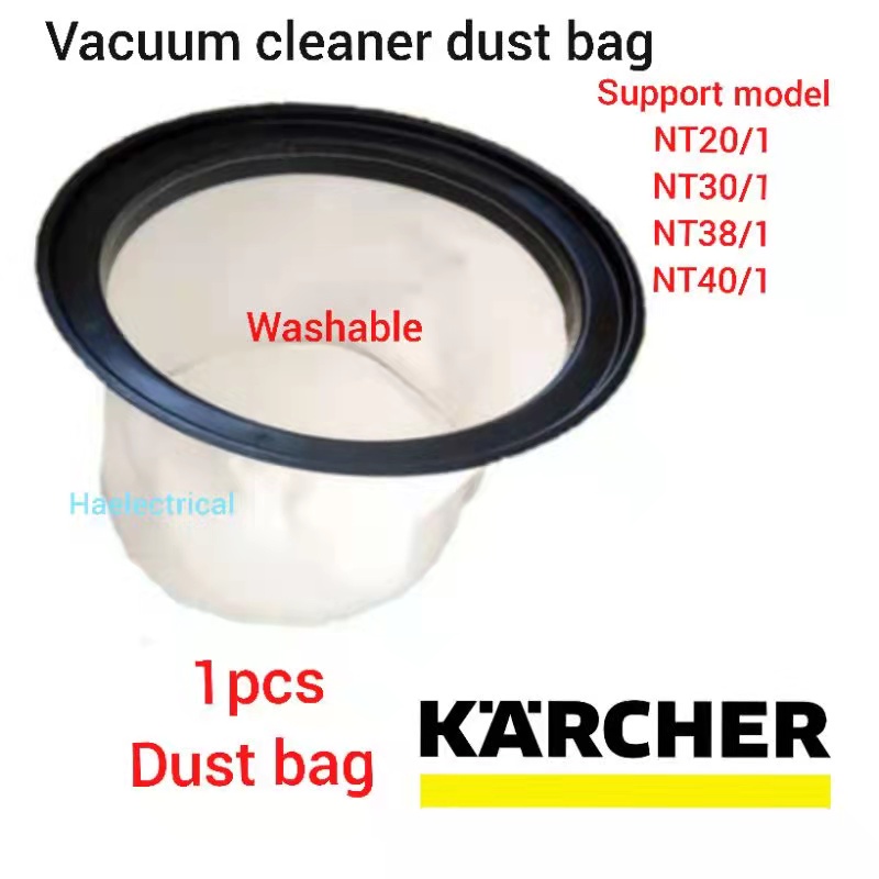 2-Pack Dust Bags For Karcher NT20 NT30 Vacuum Cleaners – Nonwoven Fabric, Thick Leak-Proof Design, Enhanced Filtration, 82x22cm