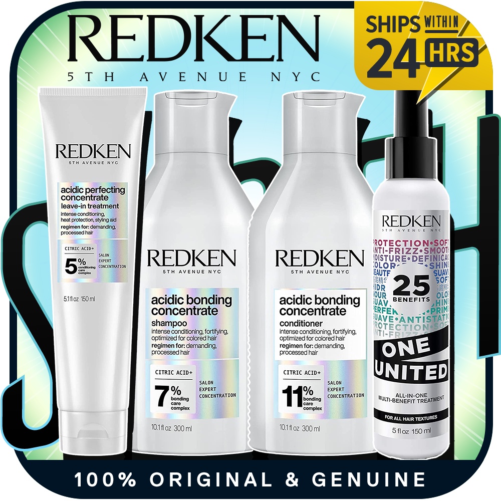 Redken Acidic Bonding Concentrate Extreme Length Leave In Treat Shampoo Conditioner One