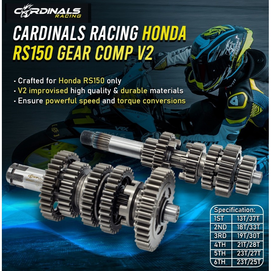 RSX150 RS150 Cardinals Racing Gear Box Comp. V2 | Shopee Malaysia