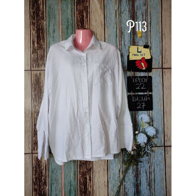 BUNDLE/PRELOVED( LONG SLEEVE) BAJU PUTIH,KEMEJA PUTIH, BLOUSE PUTIH ...