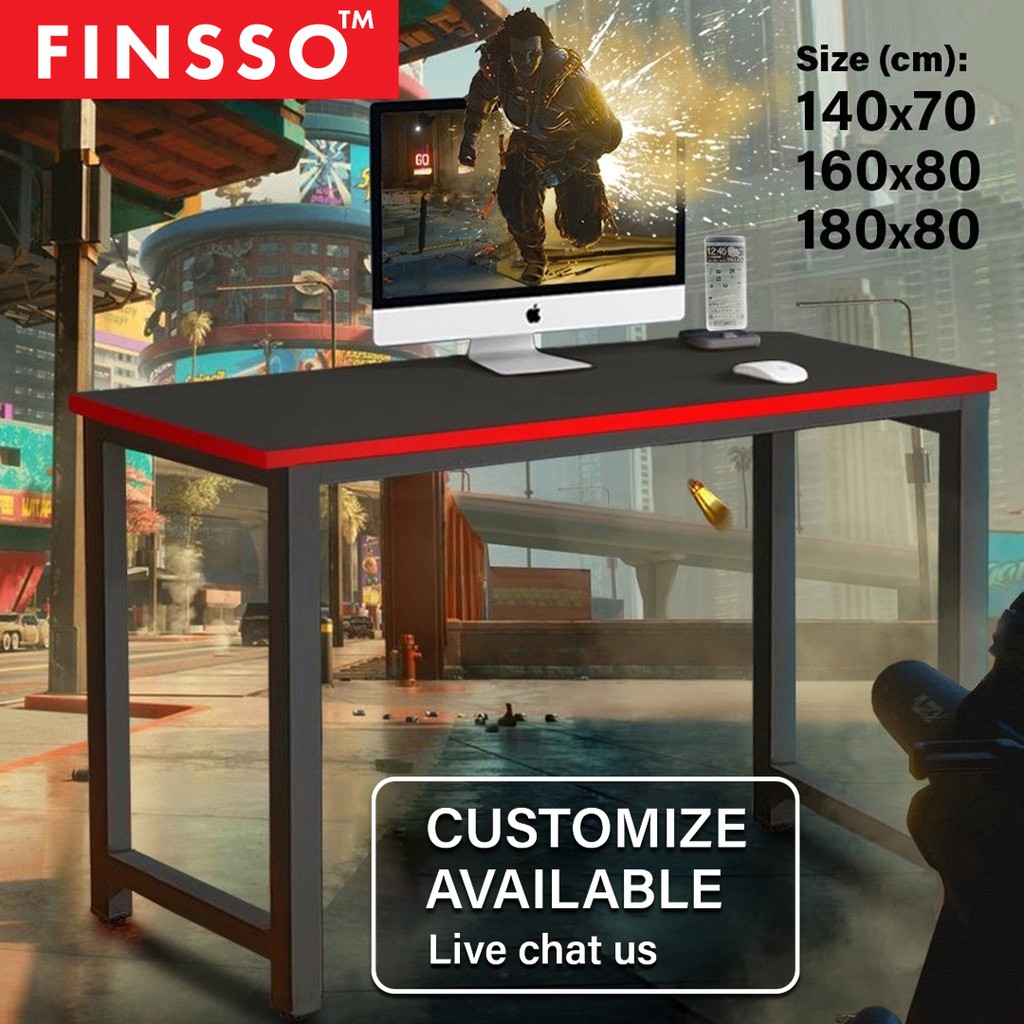 FINSSO: 160 & 180 CM Extra Large & Wide & Strong Computer Gaming Table ...