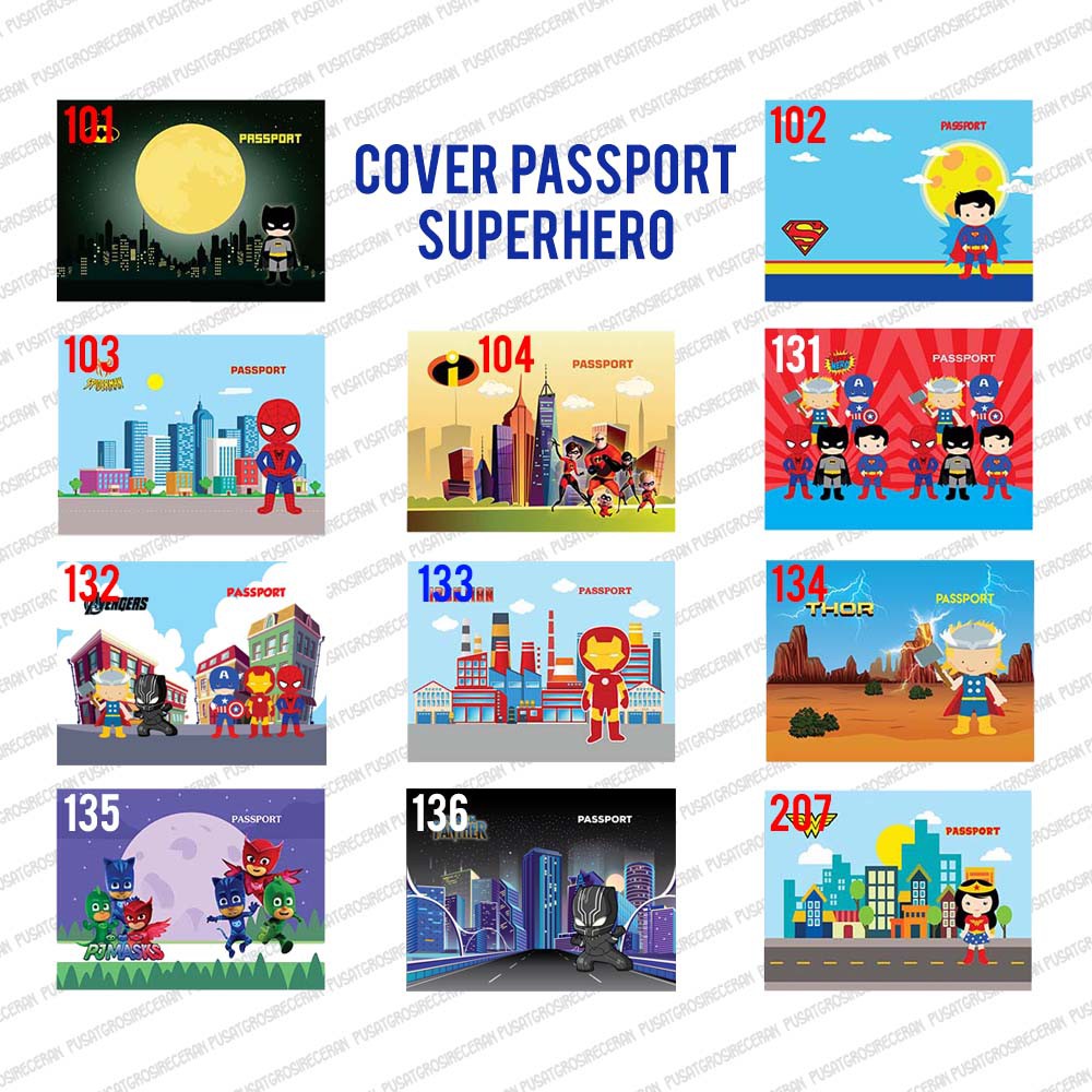 Super Hero Superhero Series Passport Cover Passport Book Cover | Shopee ...