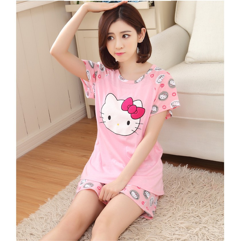 women womens clothing sleepwear short sleeve pajamas sets hello