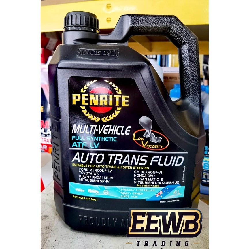 PENRITE ATF MULTIVEHICLE LV FULL SYNTHETIC AUTO TRANS FLUID 4L
