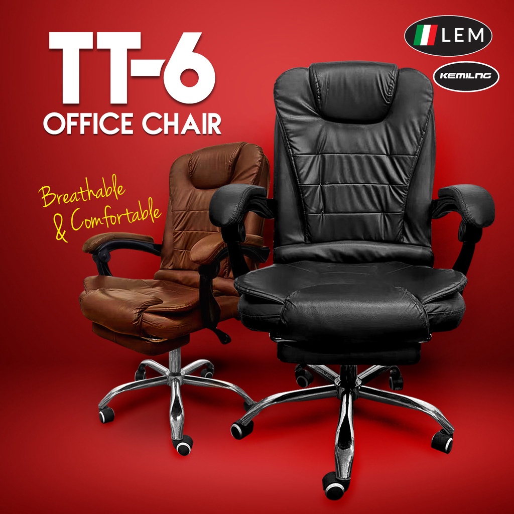 ★KEMILNG★ TT6 PU Leather High Back Mesh Home Office Chair /Director