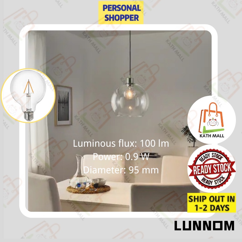 LUNNOM LED sign bulb E14 100 lumen, clear - IKEA