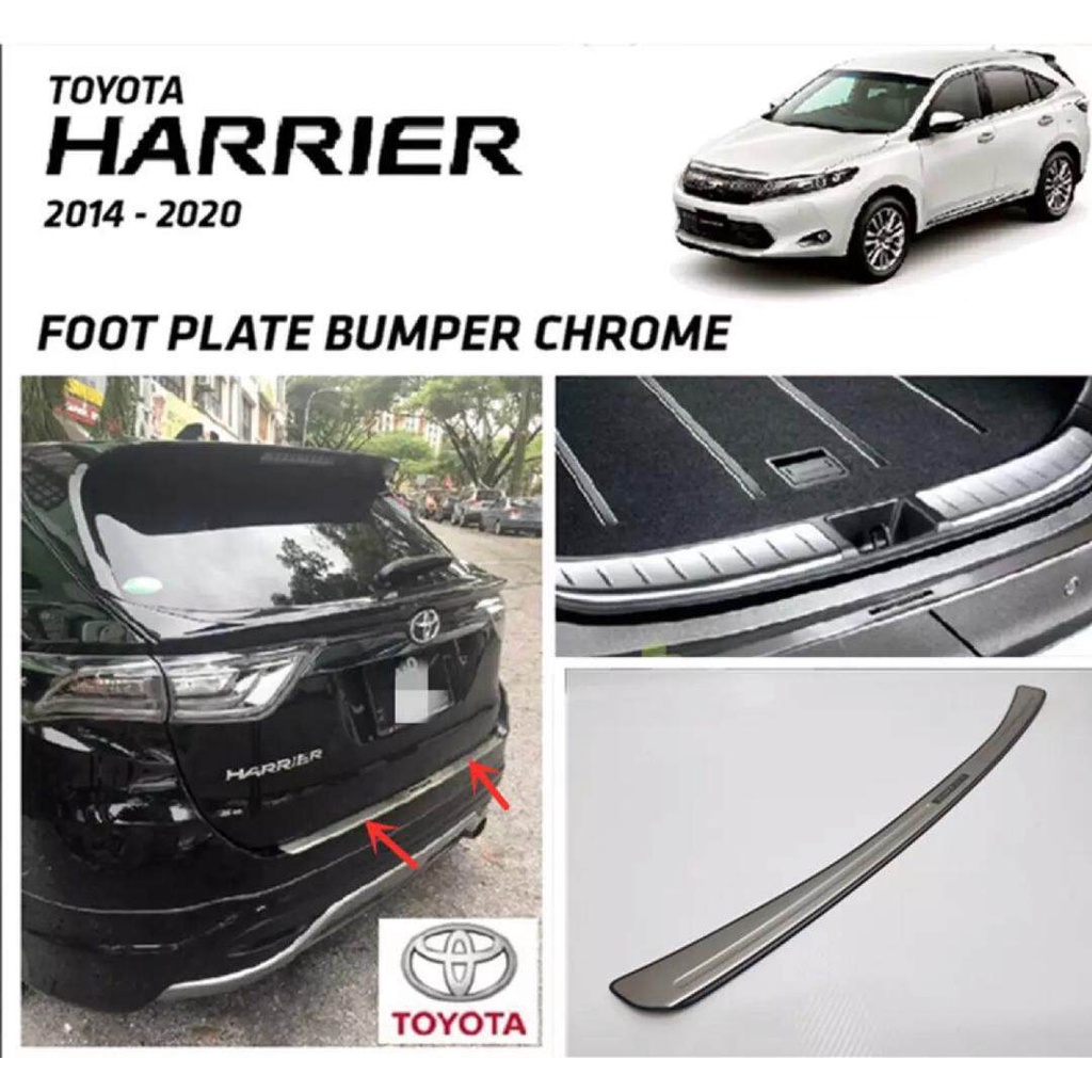 Toyota Harrier Xu30 Xu60 Stainless Steel Rear Outer Bumper Protector ...