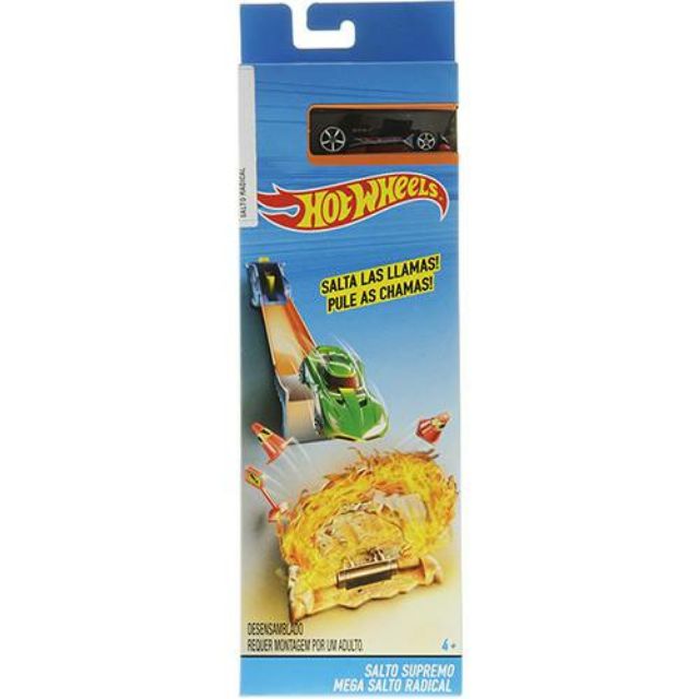 Hot Wheels Daredevil Jump Flames Action Play Track Set Launcher