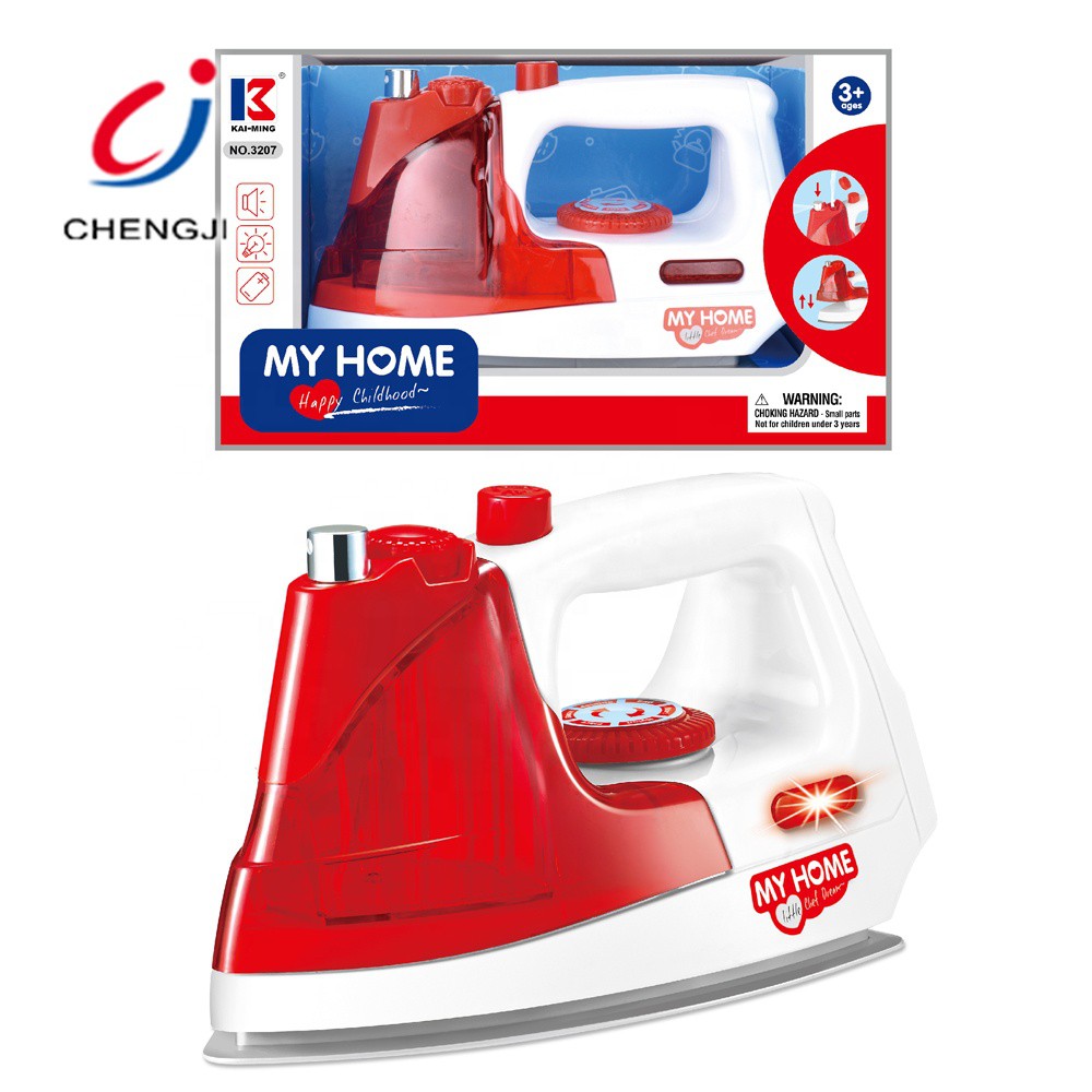 Simulated Electric Iron Toy with Sound, Lights and Spray Water for Kids