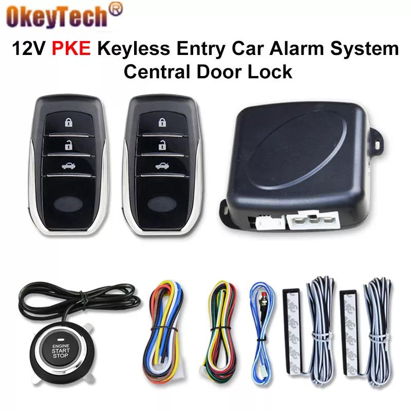 12V PKE Keyless Entry Universal Car Alarm Smart Push Button Start/Stop