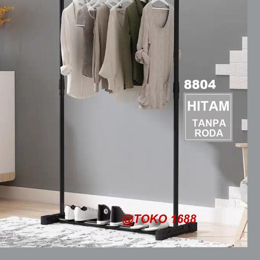 Multipurpose single Rack hanger Stand With 4 Wheels | Shopee Malaysia