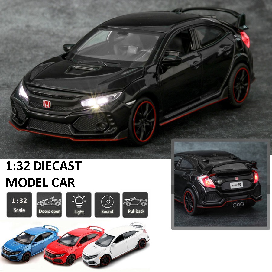 New 1:32 Honda Civic Type R Model Car Diecast Vehicle Gift Toy Kids ...