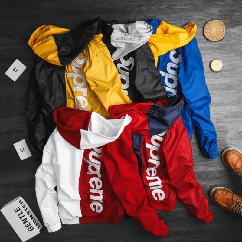 Supreme two cheap tone jacket