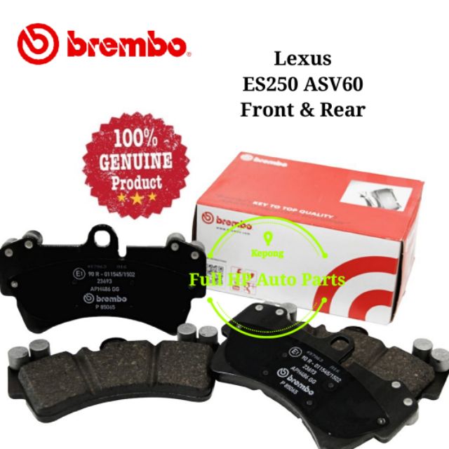 Original Brembo Brake Pad - Lexus ES250 ASV60 | Shopee Malaysia