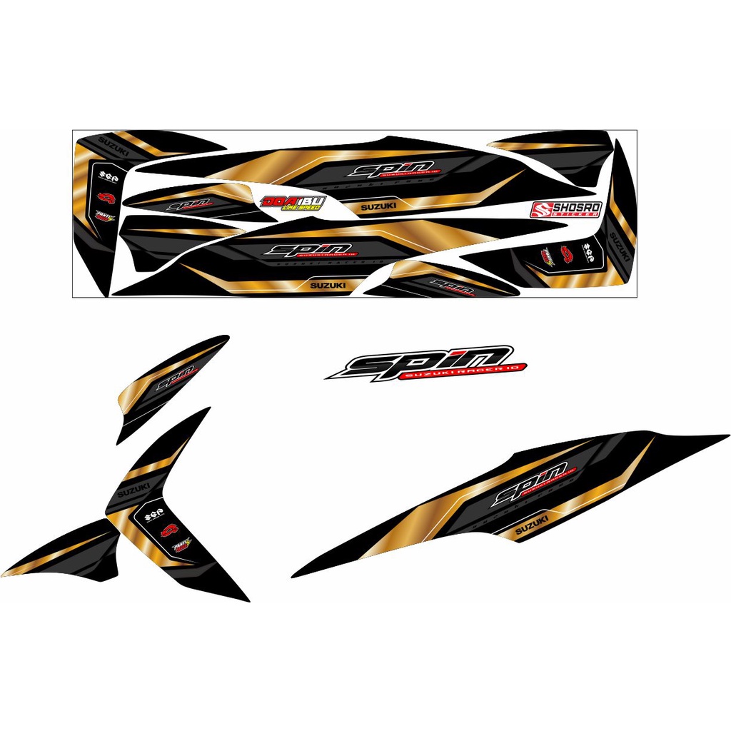 Suzuki SPIN OLD Motorcycle STRIPING/Sticker Variations Of Motorcycle ...