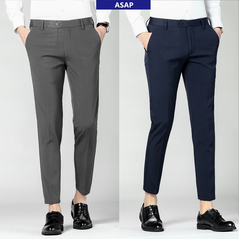 Buy Arrow Patterned Weave Ankle Length Formal Trousers 