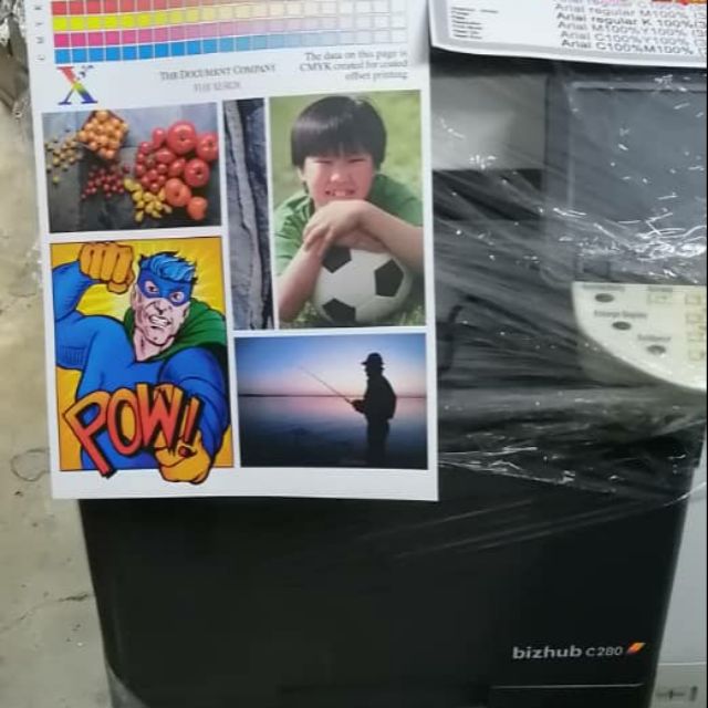 Konica minolta printing kad kahwin mirrorcoat glossy sticker business ...