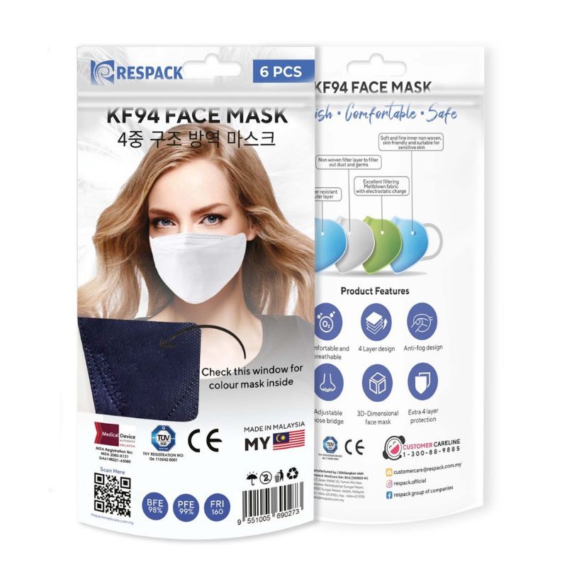 Respack KF94 Medical 4ply Face Mask (20pcs); KKM approved Shopee Malaysia