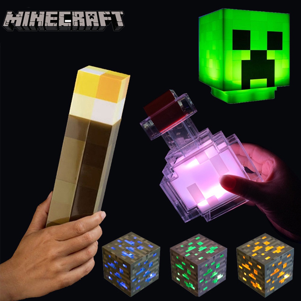 Minecraft Potion Bottle Light Color-Changing LED Lamp Brownstone Torch ...