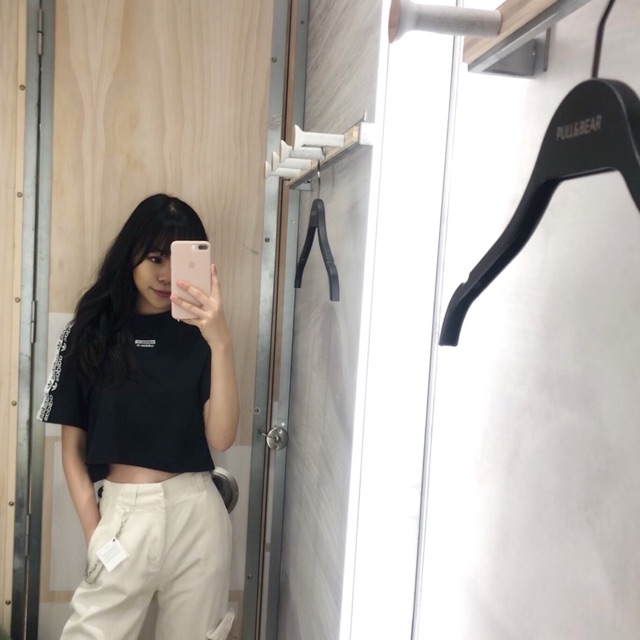 Adidas tape clearance crop top