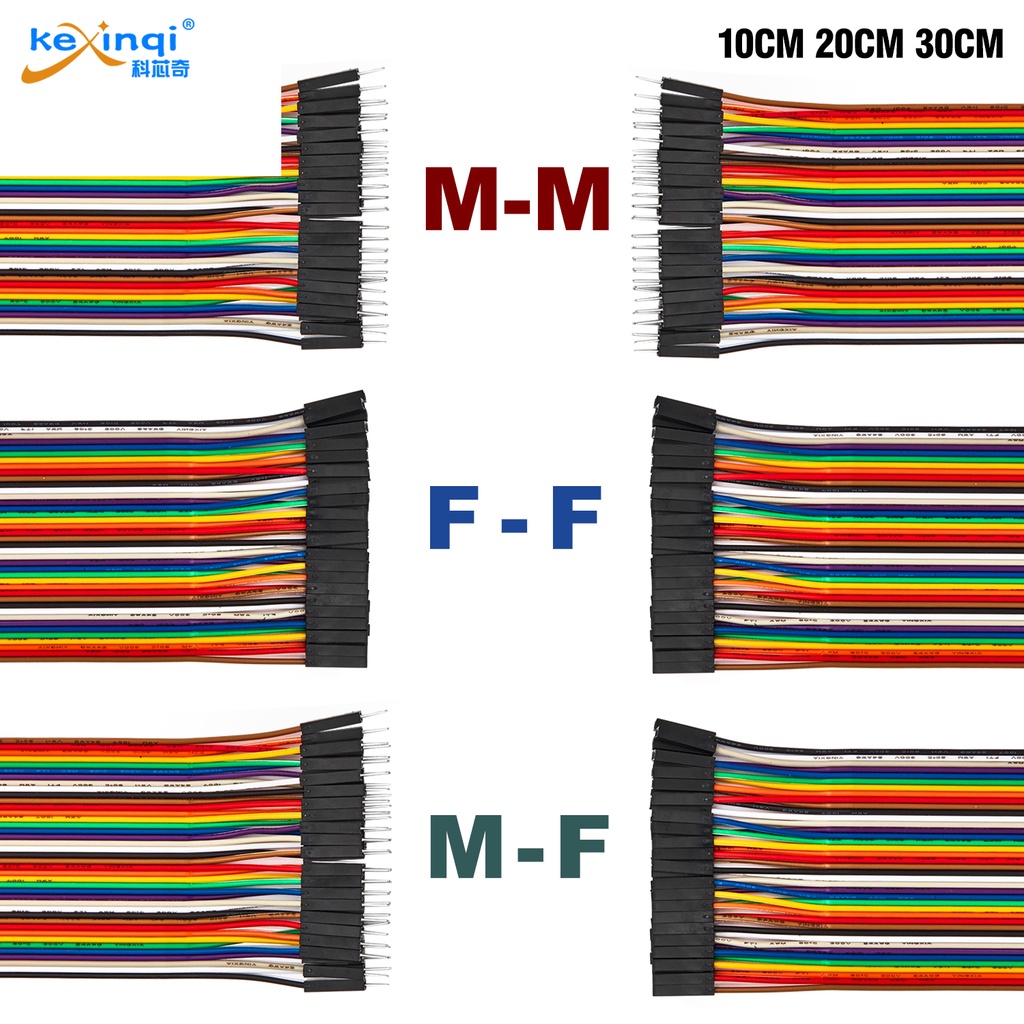 thumbnail image 2 of 40pcs Dupont Male To Male 10cm Jumper Wire Connectors 2 of 3