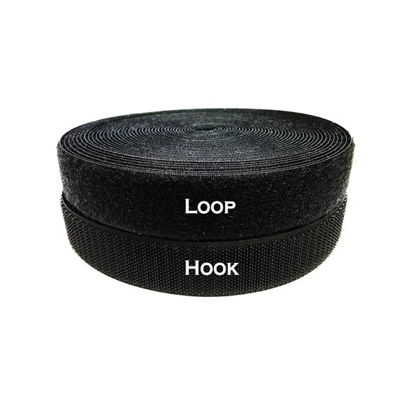 QIAN JIA-QJ LOOP AND HOOK BLACK VELCRO 25M(LONG) X 16MM, 25MM, 50MM ...