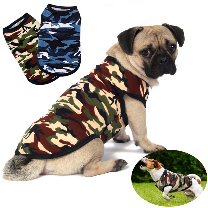 XS 2XL Dog Clothes Camouflage Vest For Small Dogs Pet Puppy T