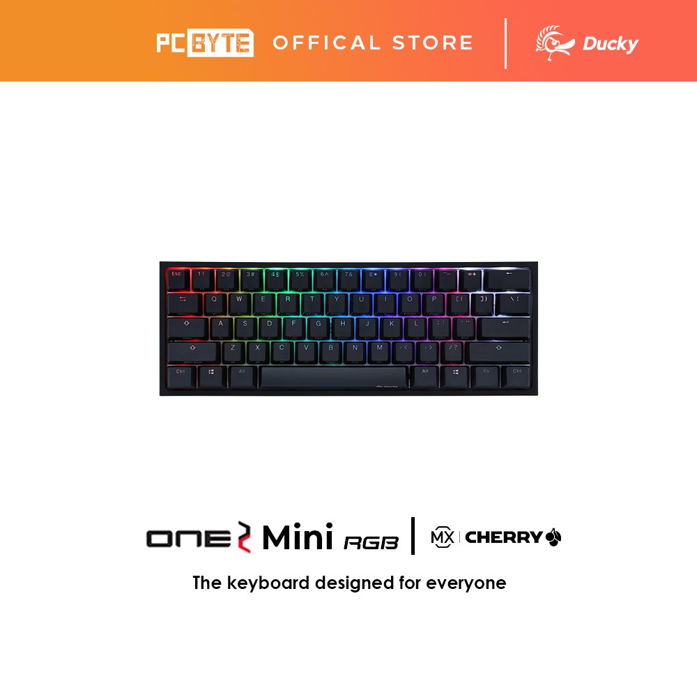 Ducky One 2 Mini V2 RGB LED 60% Double Shot PBT Mechanical Keyboard ...