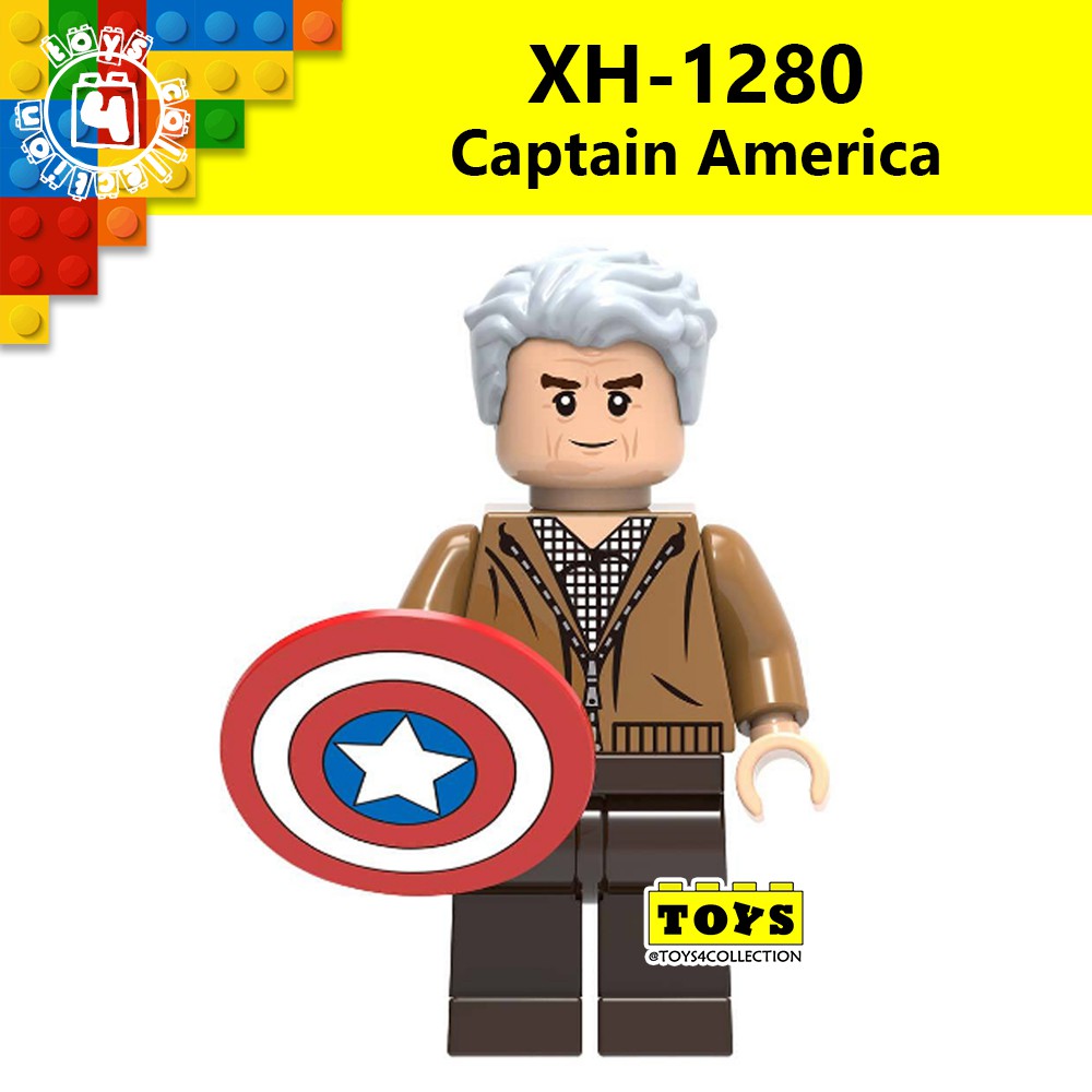 XINH 1280 Avengers Old Captain America Minifigures Block Compatible ...