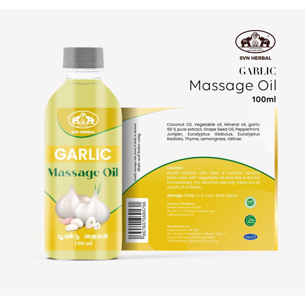 Garlic massage oil 200ml Shopee Malaysia