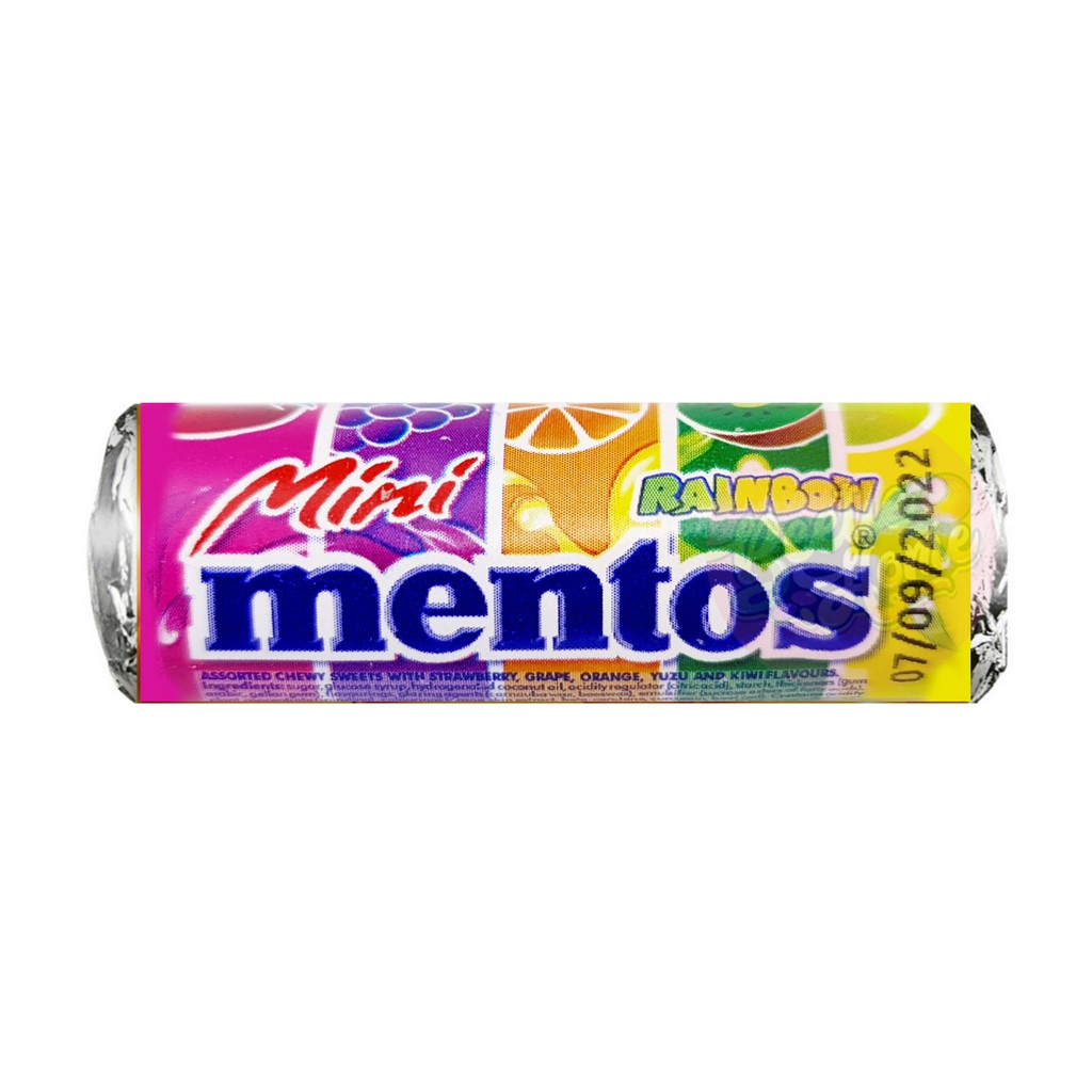 Mentos Mini Roll Assorted Chewy Sweets Mint Rainow Lemon Orange ...