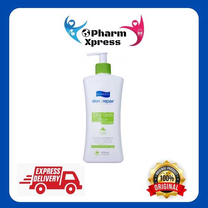Rosken Dry Skin Wash for Face And Body (400ml) Shopee Malaysia