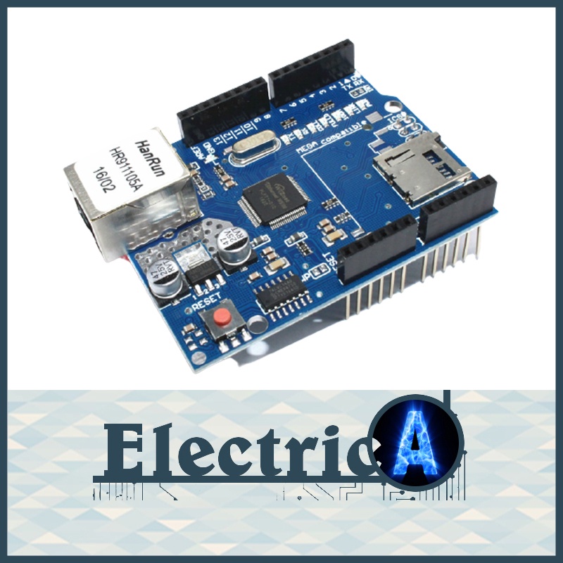 Arduino Ethernet W5100 Shield with micro SD card slot [ElectricA]