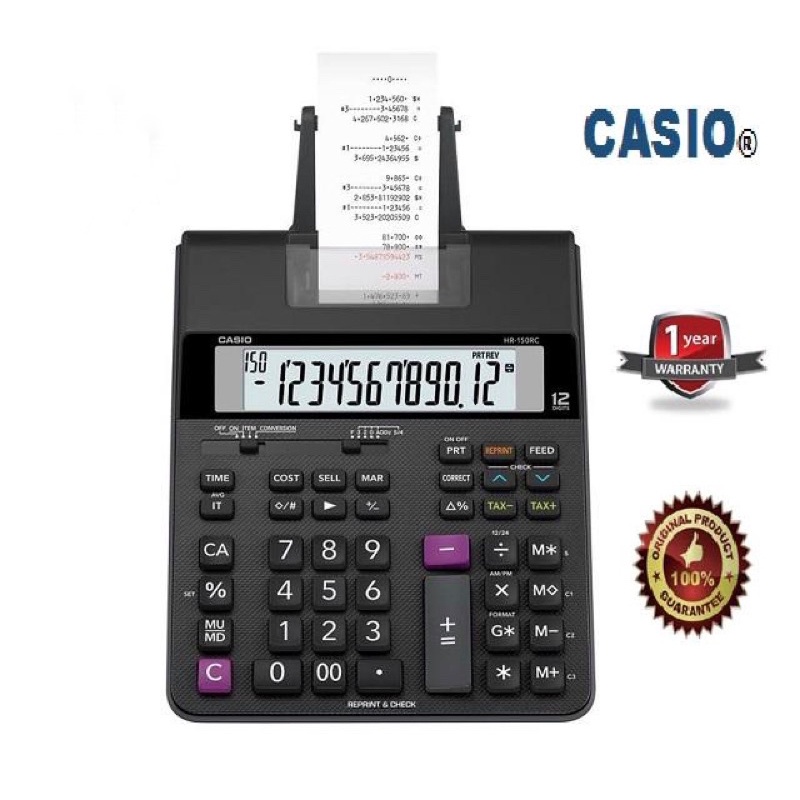 Casio DR120R FullSized Printing Calculator Shopee Malaysia